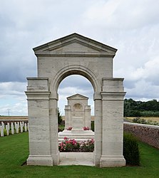 le cimetière militaire britanique de Monchy-le-Preux, Pas-de-Calais.