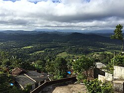 Vista delle colline dal distretto di Mysore