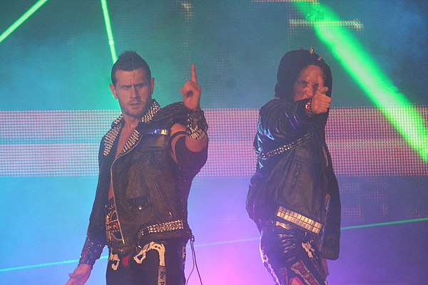 Sabin (right) and Alex Shelley as the Motor City Machine Guns