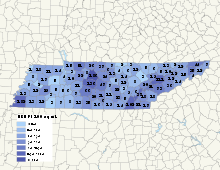 Fișier:NRHP_Tennessee_Map.svg