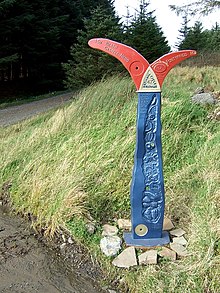 Marker on the Celtic Trail cycle route (National Cycle Network 47) National Cycle Network 47.jpg
