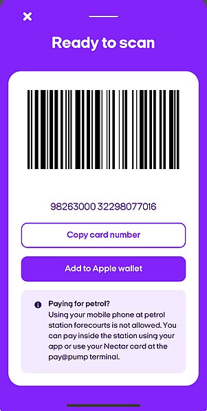 File:Nectar Card Barcode for cheap deals Sainsburys.jpg