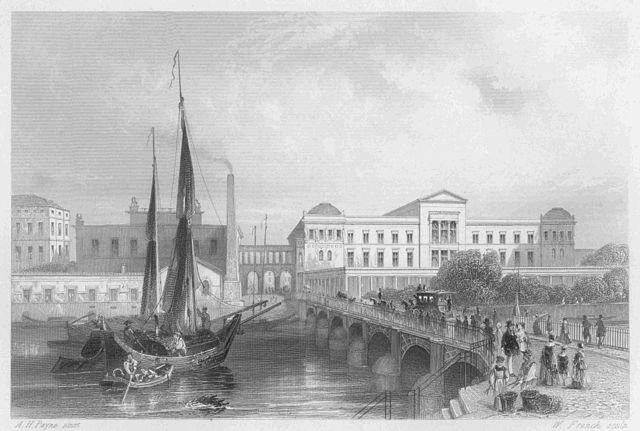 The Neues Museum and Friedrichsbrücke in 1850