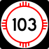 Markierung der State Road 103