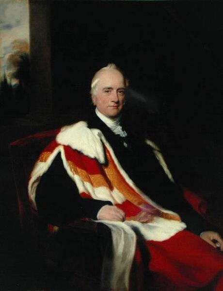 Portrait, oil on canvas, of Lord Bexley by Sir Thomas Lawrence.