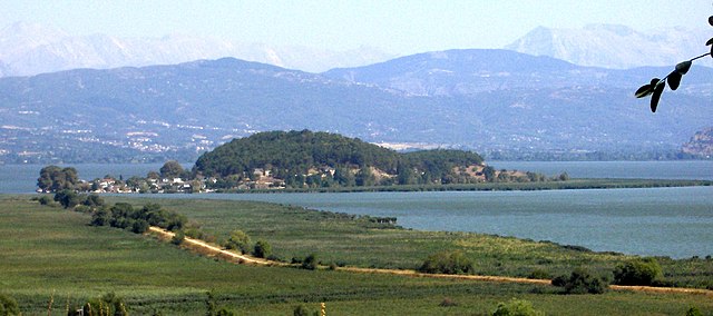 Lake Pamvotis with the Ioannina Island