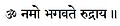 Мантра «oṁ namo bhagavate rudrāya» в деванагари