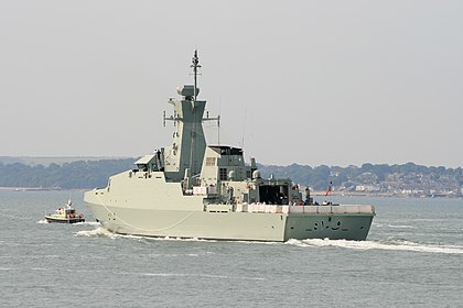 ONS Al Rahmani outward bound from Portsmouth Naval Base