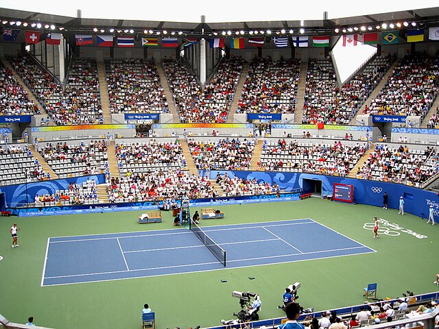 Olympic Green Tennis Center during the 2008 Summer Olympics