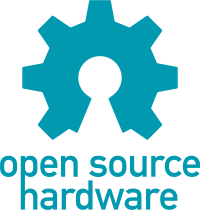 The "open source hardware" logo proposed by OSHWA, one of the main defining organizations Open-source-hardware-logo.svg