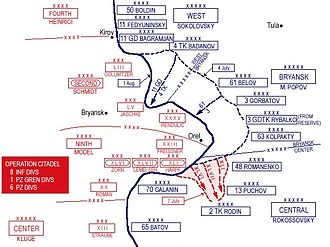 Operation Kutuzov. Note position of 11th Guards Army. Operation Kutusov (map).jpg