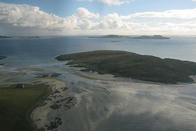 Vista aerea dell'isola di Orosay