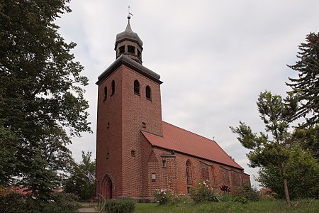 English: Ostrów - the church, XIV, 1911 Polski: Ostrów - kościół fil. p.w. Narodzenia Marii, XIV, 1911