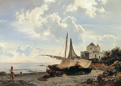 View of the coast at Torre del Greco, near Naples label QS:Len,"View of the coast at Torre del Greco, near Naples" -