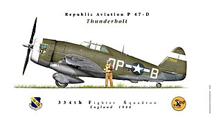 P47D 334th Fighter Squadron England 1944