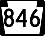 Pennsylvania Route 846 marker