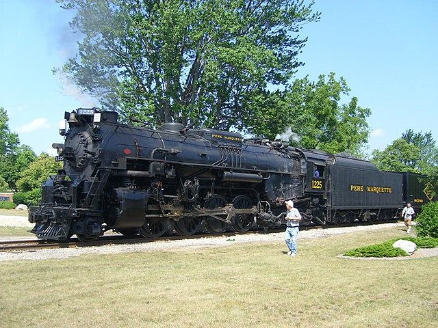 Pere Marquette No. 1225 pulling an excursion in 2008