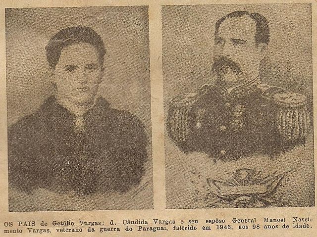 Getúlio Vargas' parents, Cândida and Manuel Vargas