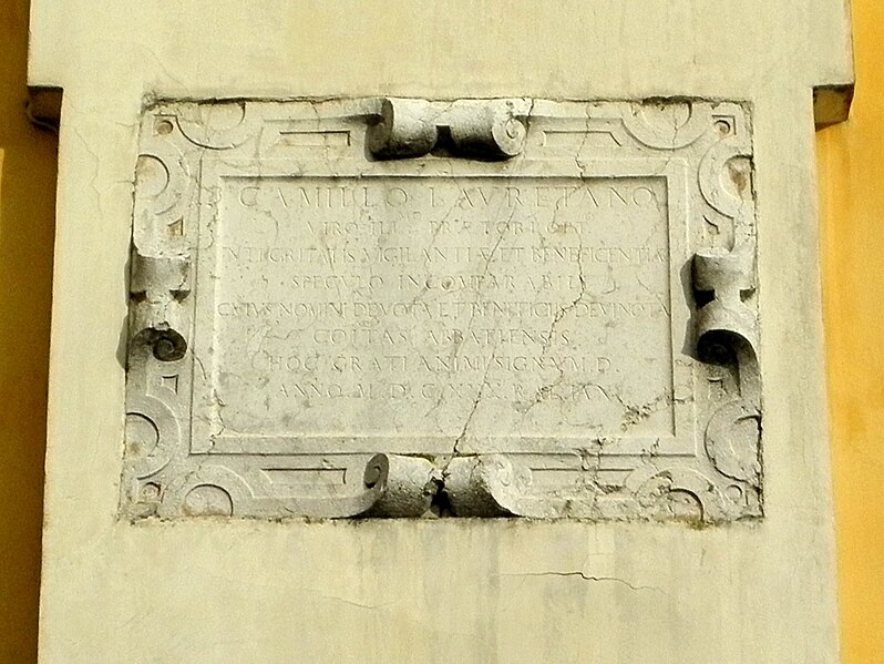 File:Palazzo del Comune, lapide Camillo Lauretano (Badia Polesine) 02.jpg