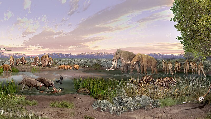 File:Paleontological landscape painting, White Sands National Park, United States.jpg