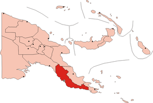 Центральна провінція на мапі Папуа Нової Гвінеї