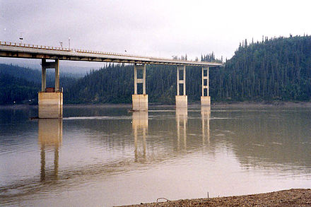 The E. L. Patton Yukon River Bridge carries the Dalton Highway over the Yukon River