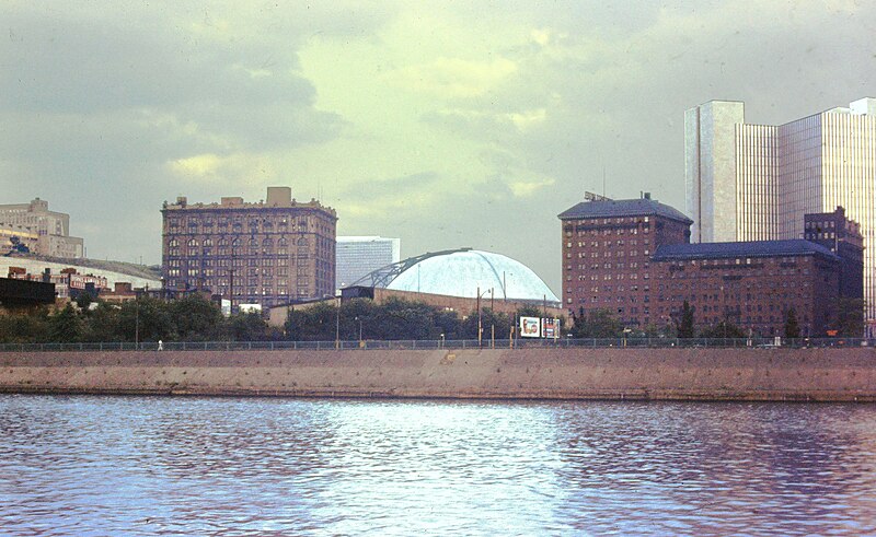 File:Penn Station, Civic Arena, Fort Pitt Hotel, from the Allegheny, 1967 adjusted.jpg