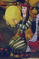 Persian woman playing the Daf, from a painting on the walls of Chehel-sotoon palace, Isfahan, 17th century