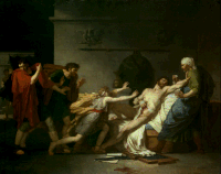 П'єр-Нарсіс Герен. «Самогубство Катона Утичного» (після поразки республіканського правління), 1797 р.