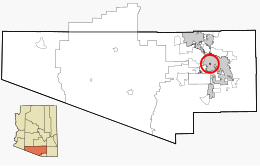Södra Tucson - Karta