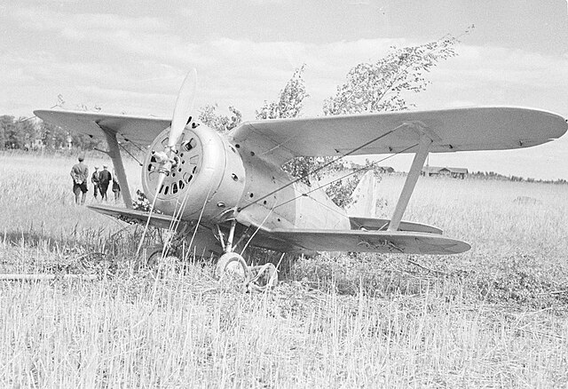 I-153 captured by Finnish forces after a forced landing. Photo taken in June, 1941