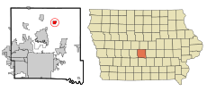 Polk County Iowa Incorporated and Unincorporated areas Elkhart Highlighted.svg
