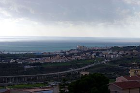 Porto Empedocle seen from Agrigento - Italy 2015.JPG