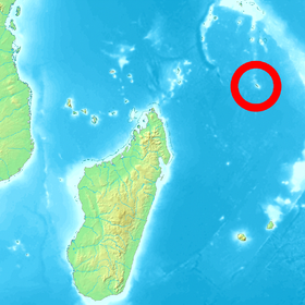 Localización de las islas Agalega