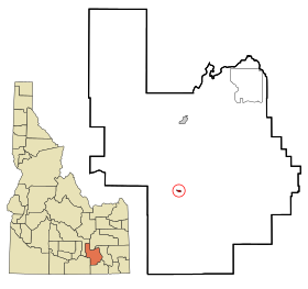 Power County Idaho Incorporated and Unincorporated areas Rockland Highlighted.svg