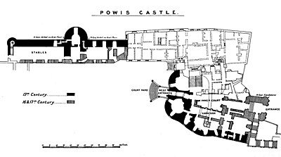 Ground plan of the castle Powis Castle plan.jpg