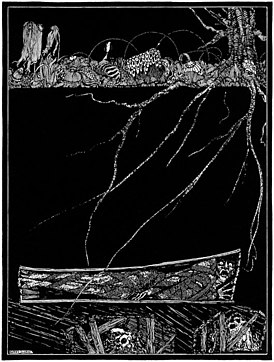 Illustratie door Harry Clarke voor de editie van 1919