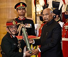 President Kovind presenting the Param Vishisht Seva Medal to Lt. General Anil Chauhan. President Kovind presenting the Param Vishisht Seva Medal to Lt. General Anil Chauhar (Retired).jpg