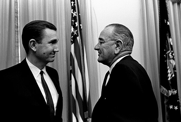 Attorney General Clark and President Lyndon B. Johnson in 1967