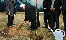 President of Iran, Hassan Rouhani, planting a tree on 2016 Arbor Day President Rouhani in Arbor Day 03.jpg