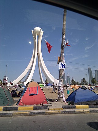 <span class="mw-page-title-main">Pearl Roundabout</span> Circular traffic intersection in Manama, Bahrain; destroyed during the 2011 uprising