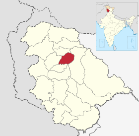 Pulwama district in Jammu and Kashmir.svg