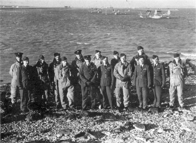 RAF personnel on the beach at Calshot, 1936.