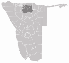 Map of Oshigambo in Namibia