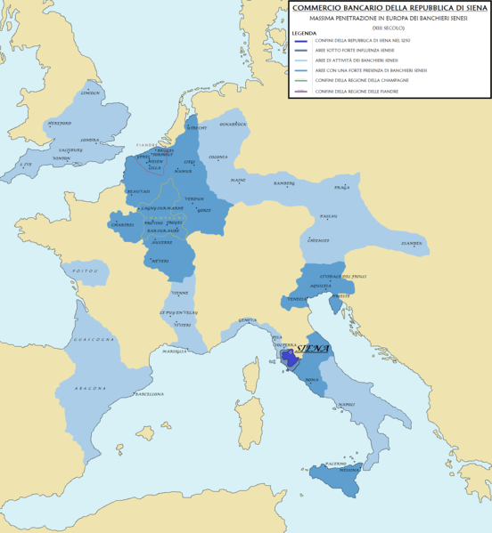 File:Repubblica di Siena - Commercio bancario - Mappa della massima penetrazione in Europa dei banchieri senesi.png