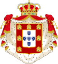 Brasão de armas do Reino de Portugal com manto (1870s-1910)