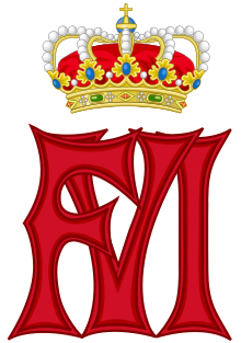 The king's monogram Royal Monogram of Felipe VI of Spain.svg