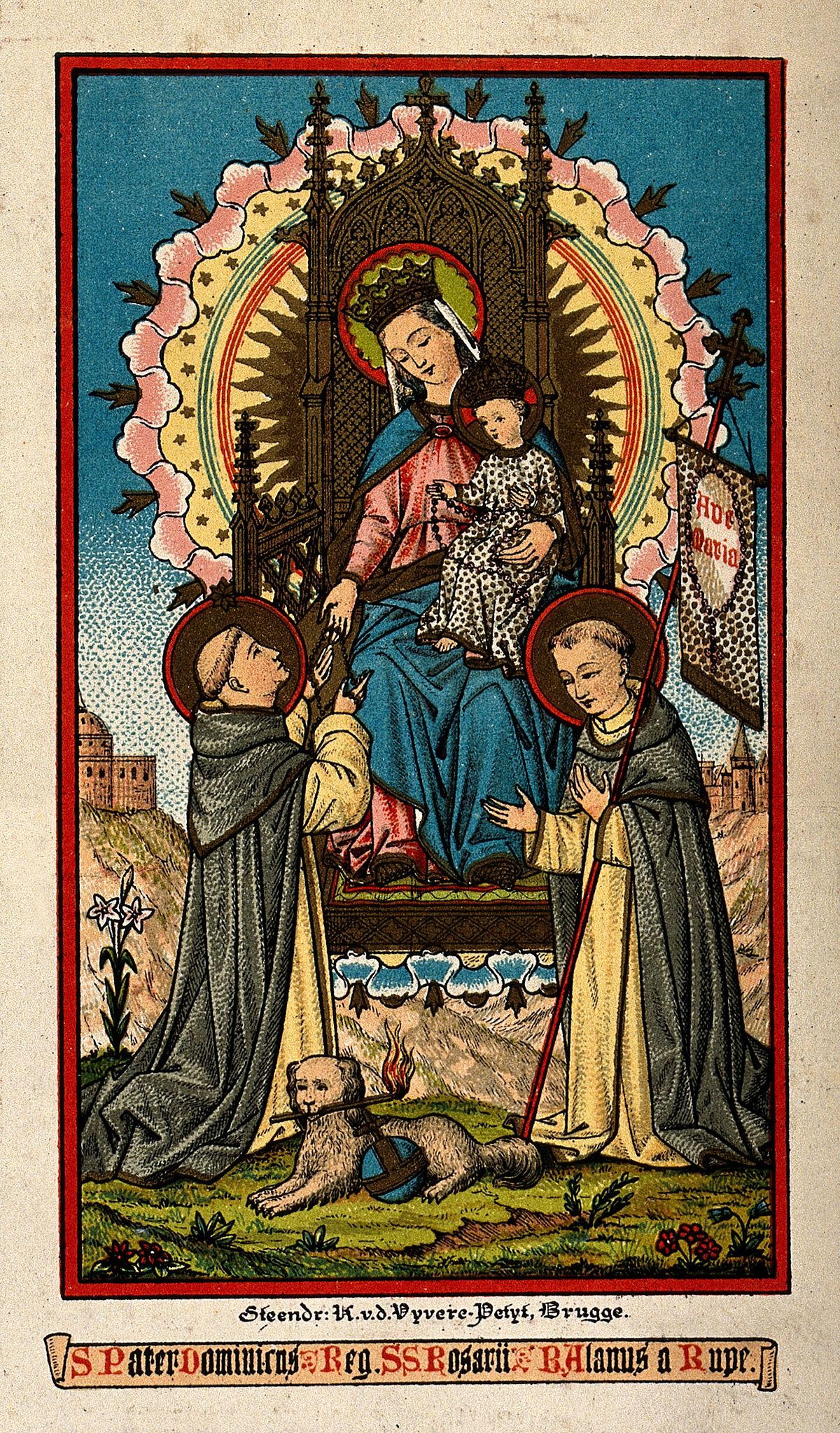 Saint Mary (the Blessed Virgin) with the Christ Child and Sa Wellcome V0033995.jpg