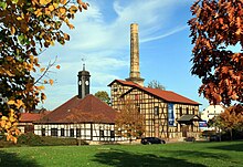 29 June 2023, Saxony-Anhalt, Halle (Saale): View of the renovated South  Boiling Hall (l) of the Salt Museum. After three and a half years of  reconstruction and renovation, the Technical Halloren- und