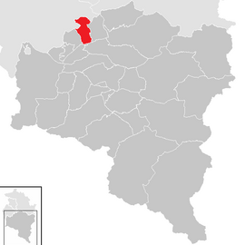 Poloha obce Sankt Gerold v okrese Bludenz (klikacia mapa)